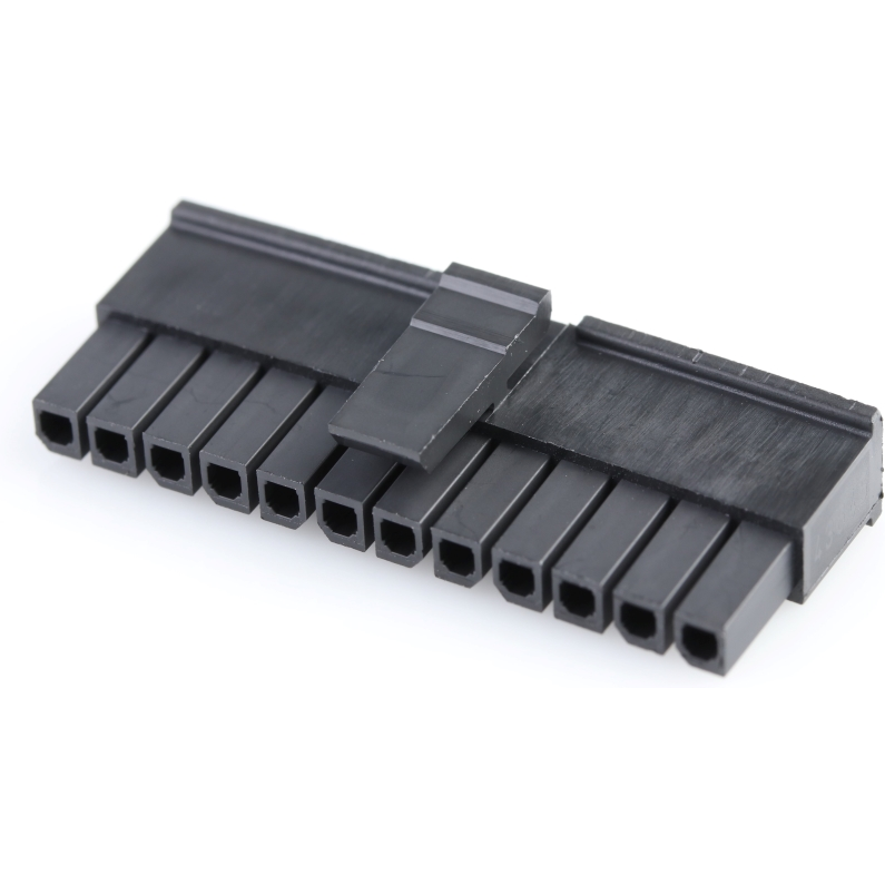 Molex-436451200 Einzeladersteckverbinder, Gehäuse Conn Housing F 12 POS 3mm Crimp ST Cable Mount Black Micro-Fit 3.0™ Bag