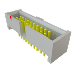 Conn Shrouded Header (4 Sides) HDR 20 POS 1.27mm Solder ST Top Entry Thru-Hole Tube