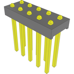 Conn Unshrouded Header HDR 10 POS 2mm Solder ST Top Entry Thru-Hole Bulk
