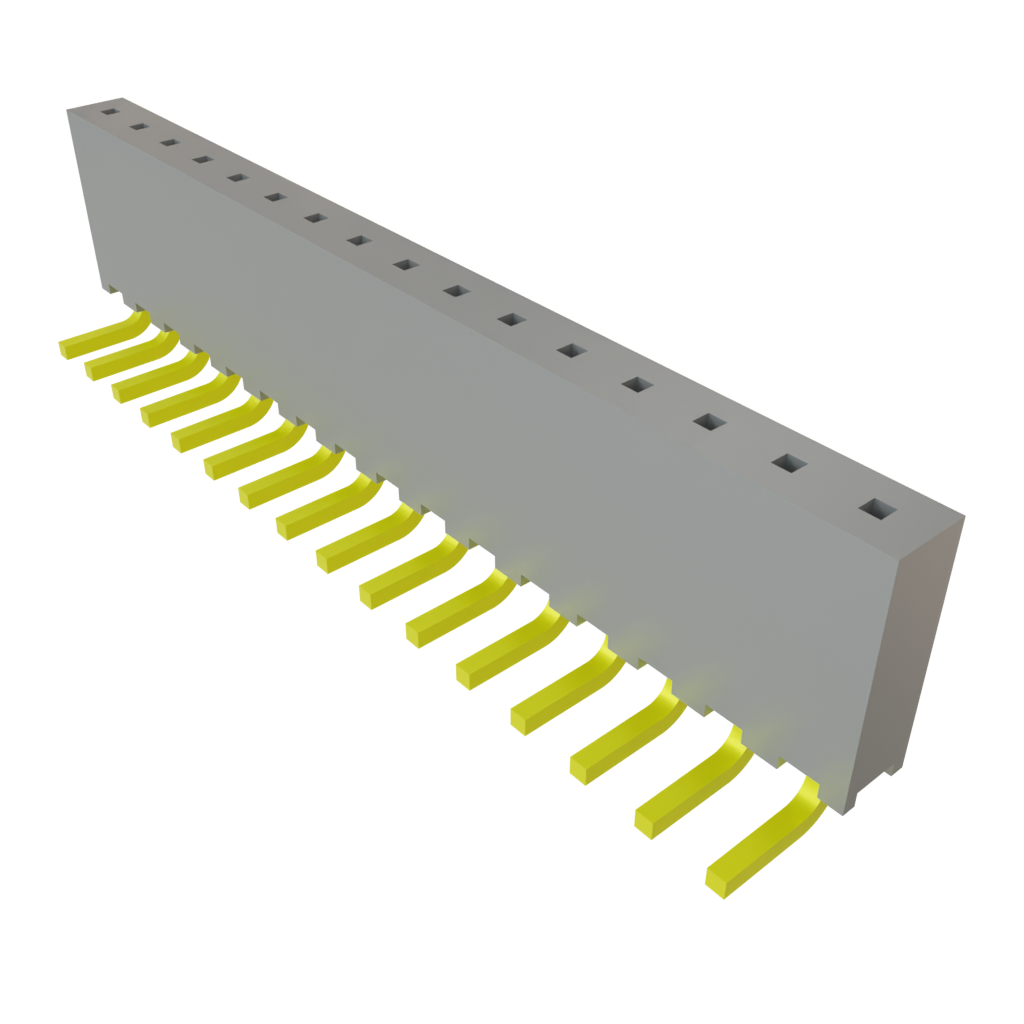 Samtec-SQT-116-01-F-S-RA 连接器插头及 PCB 插座 Conn Socket Strip SKT 16 POS 2mm Solder RA Side Entry Thru-Hole Tube