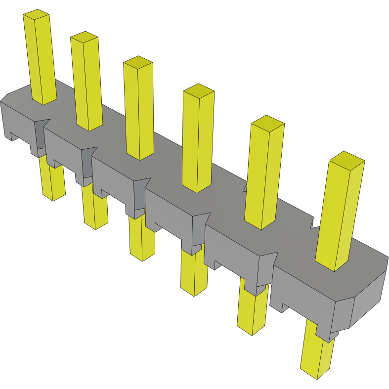 Samtec-MTLW-106-06-G-S-130 Piastre connettori e prese PCB Conn Unshrouded Header HDR 6 POS 2.54mm Solder ST Top Entry Thru-Hole Bulk