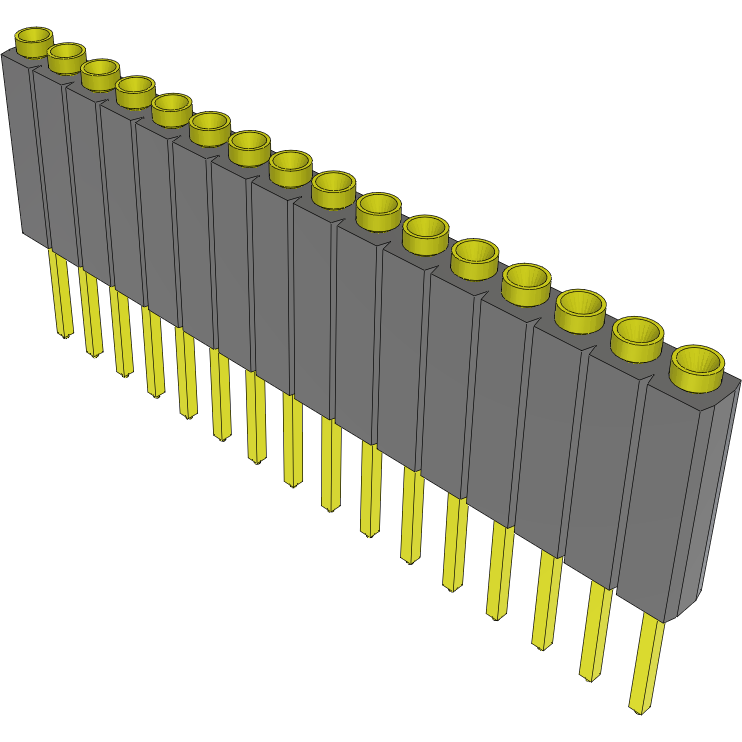 Samtec-ESS-116-T-07 Connector Headers and PCB Receptacles Conn Socket Strip SKT 16 POS 2.54mm Solder ST Thru-Hole Bulk