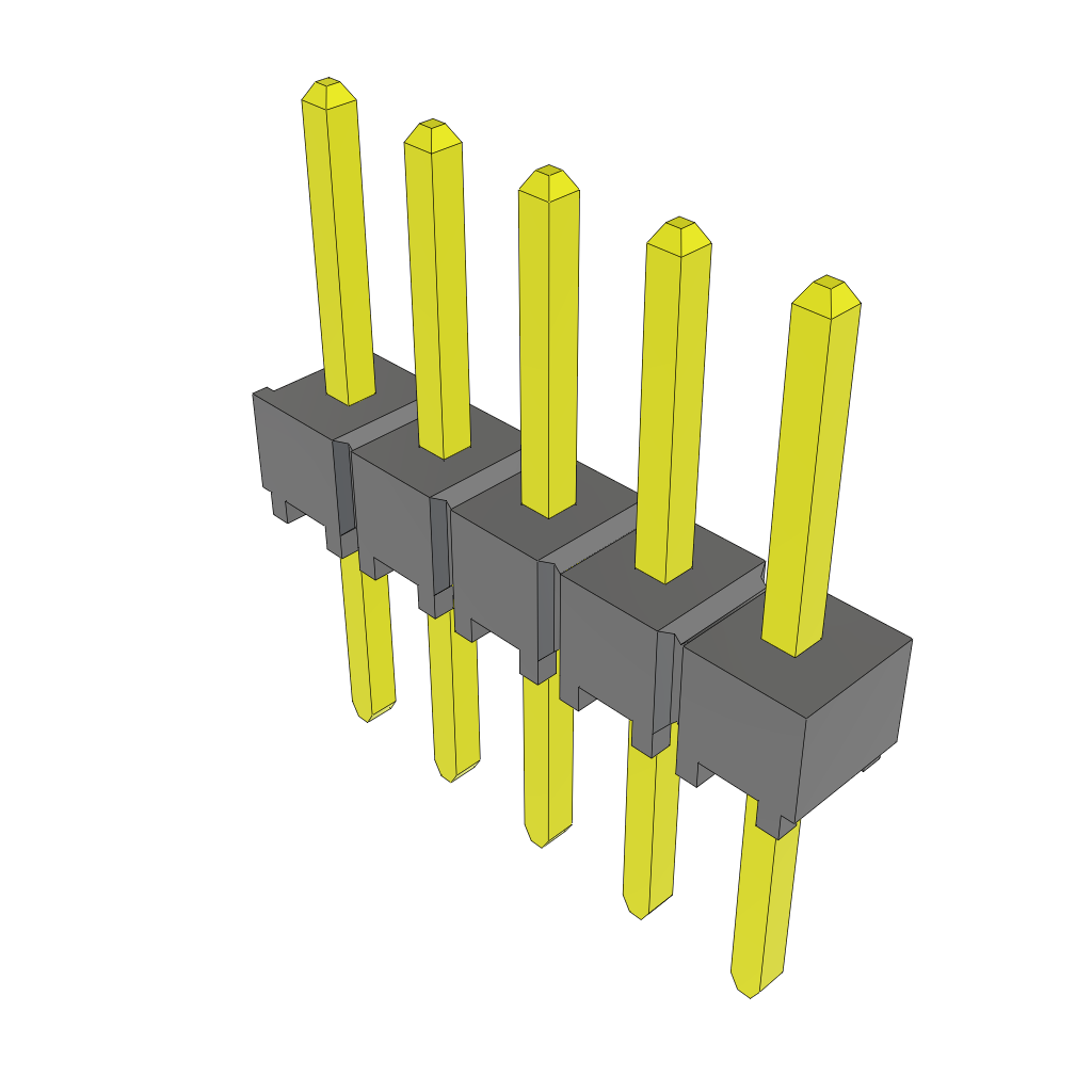 Samtec-TSW-105-08-L-S Steckverbinderleisten und Leiterplattenbuchsen Conn Unshrouded Header HDR 5 POS 2.54mm Solder ST Top Entry Thru-Hole Bulk