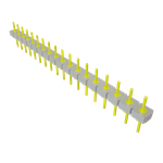 Samtec-BBL-118-G-E Steckverbinderleisten und Leiterplattenbuchsen Conn Unshrouded Header HDR 18 POS 2.54mm Solder ST Top Entry Thru-Hole Tube