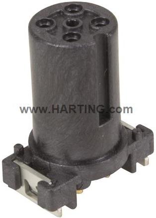 HARTING-21033112510 Steckverbinder, rund Conn M12 Circular SKT 5 POS Solder ST SMD 5 Terminal 1 Port Individual