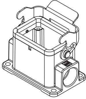 HARTING-09300061211ML Schrumpfbalgenadapter Han 6B Redesign of Surface Mounting Housings