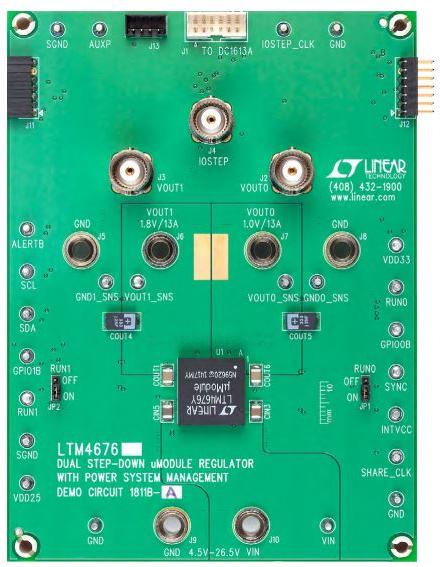 Analog Devices-DC1811B-KIT Energiemanagement, Entwicklungsplatinen und -kits LTM4676 DC to DC Converter and Switching Regulator Module 0.5V to 4V/0.5V to 5.4V Output Demonstration Circuit