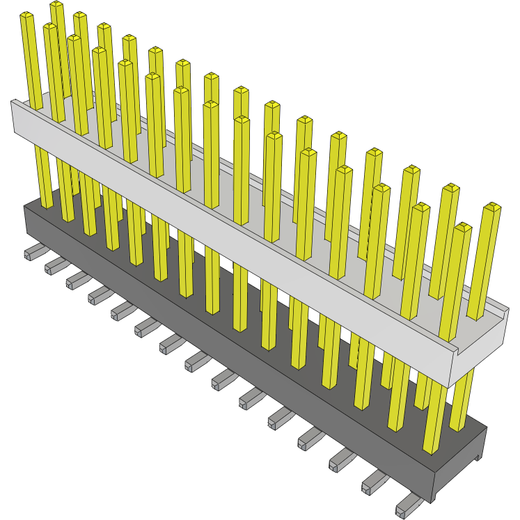 Samtec-HW-15-10-L-D-500-SM-A Embases de raccordement et réceptacles PCB Conn Board Stacker HDR 30 POS 2.54mm Solder ST Top Entry SMD Tube