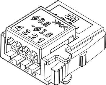 3M-37A04-C206-W00 MB Steckverbinderleisten und Leiterplattenbuchsen Conn Wire to Board HDR 4 POS 2mm IDT ST Cable Mount