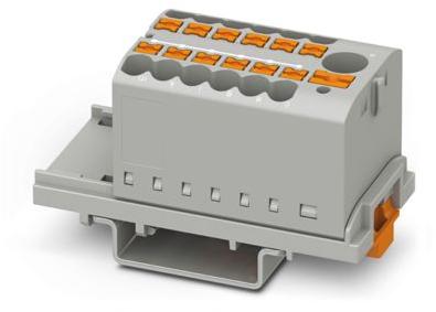 PHOENIX CONTACT-3273088 连接器接线板 Conn Distribution Terminal Block 13 POS Push-In Spring DIN Rail/Panel Mount 24A