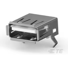TE Connectivity-292303-7 Connector USB Conn USB 2.0 Type A RCP 4 POS 2mm/2.5mm Solder RA SMD 4 Terminal 1 Port Tray