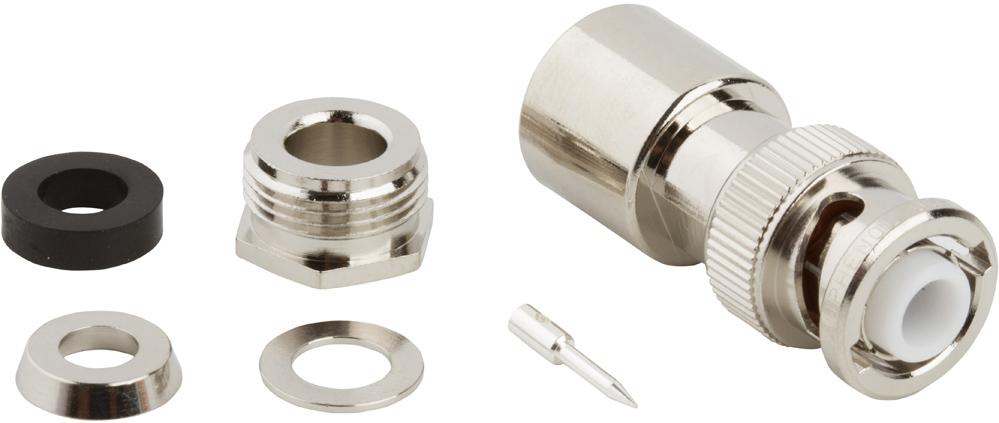 Amphenol RF-000-28000 RF-Steckverbinder Conn MHV 0Hz to 4GHz 50Ohm Solder ST Cable Mount PL Silver