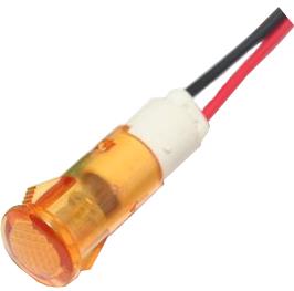 Mallory Sonalert Products-FL1P-10QW-1-Y12V Panel Mount Indicators LED Panel Mount Indicator Uni-Color Yellow 1500mcd 2-Pin Bulk