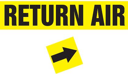 Panduit-PPMA47BYD Étiquettes Labels Duct Marker Dura-Polyester Vinyl Black/Yellow 304.8x63.5mm