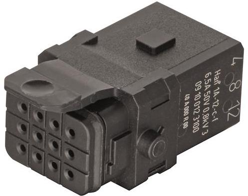 HARTING-09100123101 Steckverbinder, rechteckig Conn Rectangular F 12 POS Crimp ST Panel Mount Han® 1A