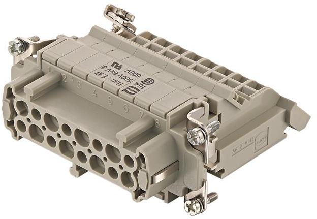 HARTING-09330164726 Autre raccordement Conn Other 16Power/1Ground POS Screw Cable Mount 16A