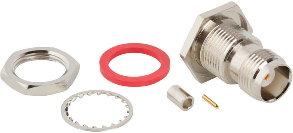 Amphenol RF-122370 射频连接器 Conn TNC 0Hz to 11GHz 50Ohm Crimp ST Panel Mount RCP Gold