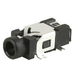 Conn 3.5MM Audio Jack F 2 POS Solder RA SMD 2 Terminal 1 Port T/R