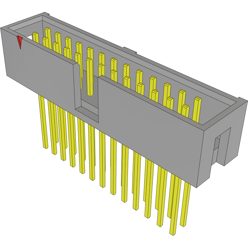 Samtec-TST-113-03-S-D Connector Headers and PCB Receptacles Conn Shrouded Header (4 Sides) HDR 26 POS 2.54mm Solder ST Top Entry Thru-Hole Bulk