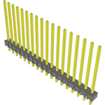 Conn Unshrouded Header HDR 18 POS 2.54mm Solder ST Top Entry Thru-Hole Bulk