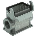 Surface Mount Housing 90° 10B Shell Size Powder Die Cast Aluminum Single Lock Han®