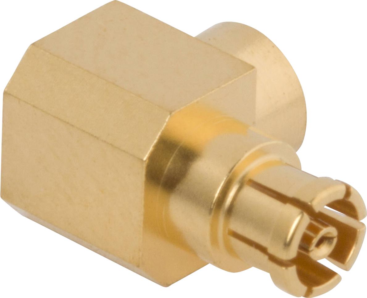 Amphenol SV Microwave-3269-4001 RF-Steckverbinder Conn SMPM 0Hz to 20GHz 50Ohm Solder RA Cable Mount F Gold Over Nickel Tray
