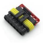 Conn Housing F 6 POS 6mm Crimp ST Cable Mount Black