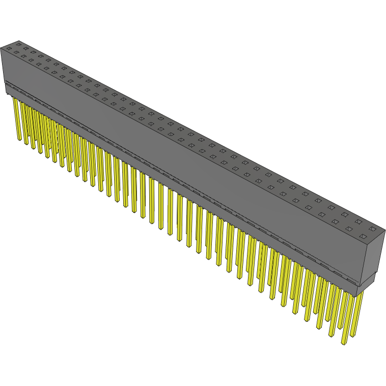 Samtec-ESQ-136-14-G-D Connector Headers and PCB Receptacles Conn Elevated Socket SKT 72 POS 2.54mm Solder ST Top Entry Thru-Hole Tube