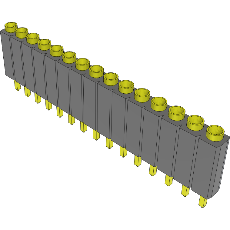 Samtec-ESS-115-G-23 Embases de raccordement et réceptacles PCB Conn Socket Strip SKT 15 POS 2.54mm Solder ST Top Entry Thru-Hole Bulk