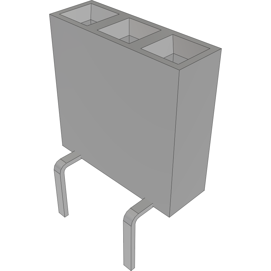 Samtec-BCS-103-F-S-PE Cabezales del conector y receptáculos PCB Conn Socket Strip SKT 3 POS 2.54mm Solder ST Top Entry Thru-Hole TIGER CLAW™ Layer