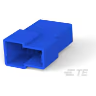 TE Connectivity-180908-3 Einzeladersteckverbinder, Gehäuse Conn Housing RCP 2 POS 7.4mm Crimp ST Cable Mount Blue FASTON 250 Carton
