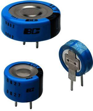 Vishay-MAL219632224E3 Capacitor eléctrico de doble capa - Supercapacitores Cap Supercap 0.22F 5.5V -20% to 80% ( 11.5 X 4.5 X 13mm ) Radial Cylindrical 5mm 135uA 1000h 70°C Box