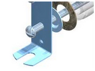 Ohmite-6110-10 1-2E Zubehör für Widerstände Res Accessories Bracket with Thru-Bolt