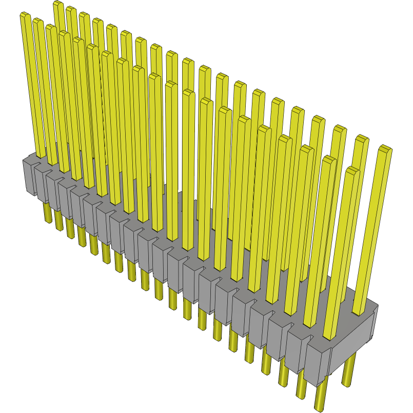 Samtec-HTMS-120-56-G-D Connector Headers and PCB Receptacles Conn Unshrouded Header HDR 40 POS 1.27mm Solder ST Top Entry Thru-Hole Tube