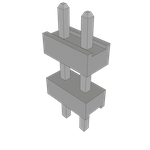 Conn Board Stacker HDR 2 POS 2mm Solder ST Top Entry Thru-Hole Bulk