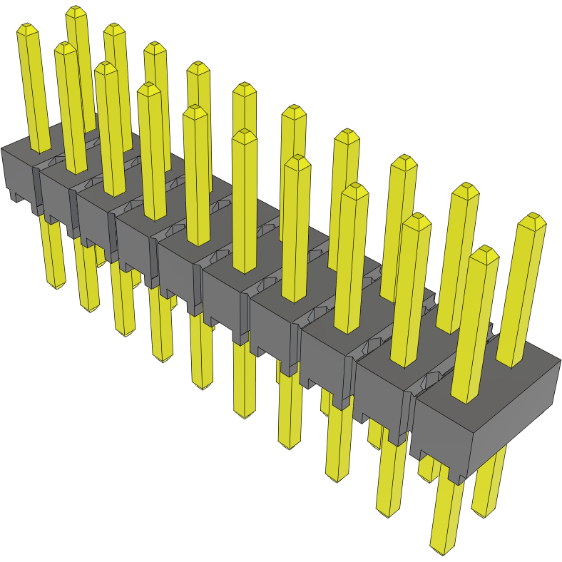 Samtec-HTSW-110-08-G-D Steckverbinderleisten und Leiterplattenbuchsen Conn Unshrouded Header HDR 20 POS 2.54mm Solder ST Top Entry Thru-Hole Bulk