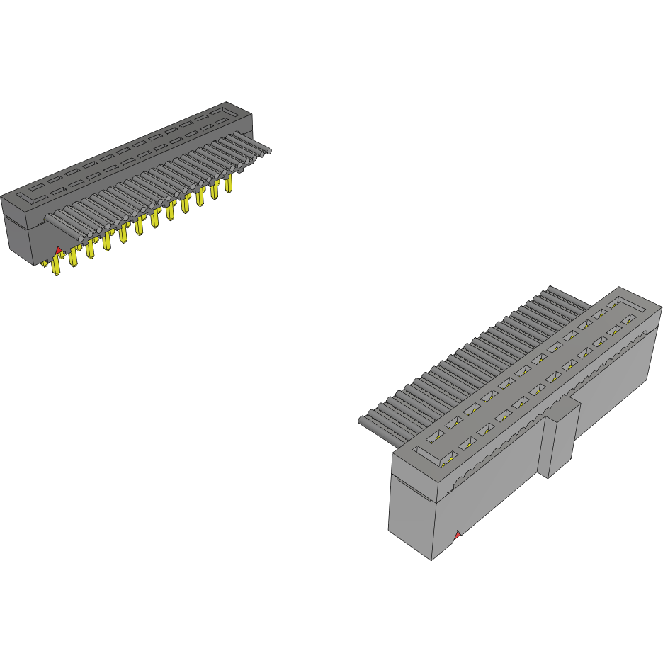 Samtec-HCMD-12-T-12.00-01-S-N Flachband Kabelbaugruppen Cable Assembly 0.3m 28AWG 2.54mm 24 to 24 POS IDC Connector to IDC Connector F-M Clamshell