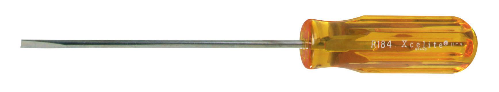 Weller Tools-R182BKN Screwdrivers 1/8In x 2In Regular Round Blade Screwdriver, Amber Handle