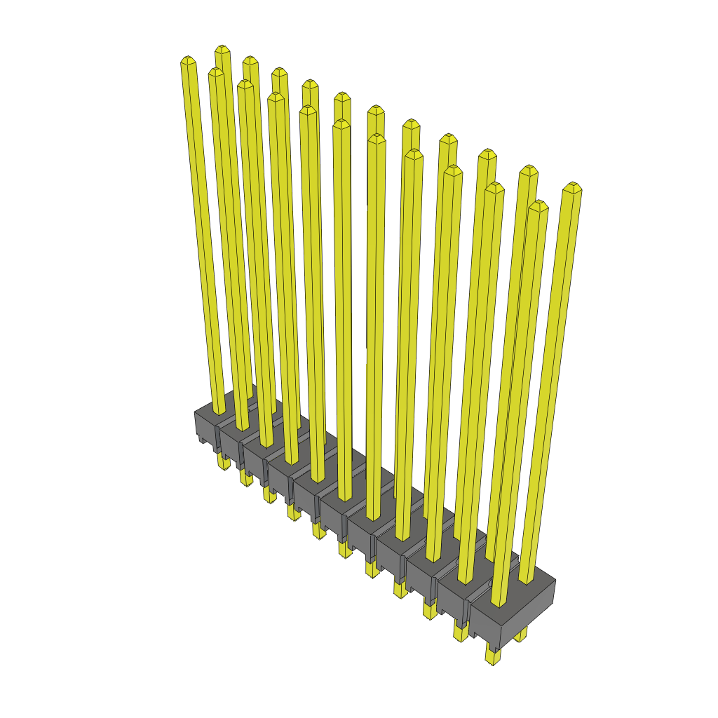 Samtec-TSW-111-20-G-D Cabezales del conector y receptáculos PCB Conn Unshrouded Header HDR 22 POS 2.54mm Solder ST Top Entry Thru-Hole Bulk