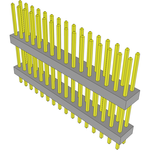 Conn Board Stacker HDR 32 POS 2mm Solder ST Top Entry Thru-Hole Bulk