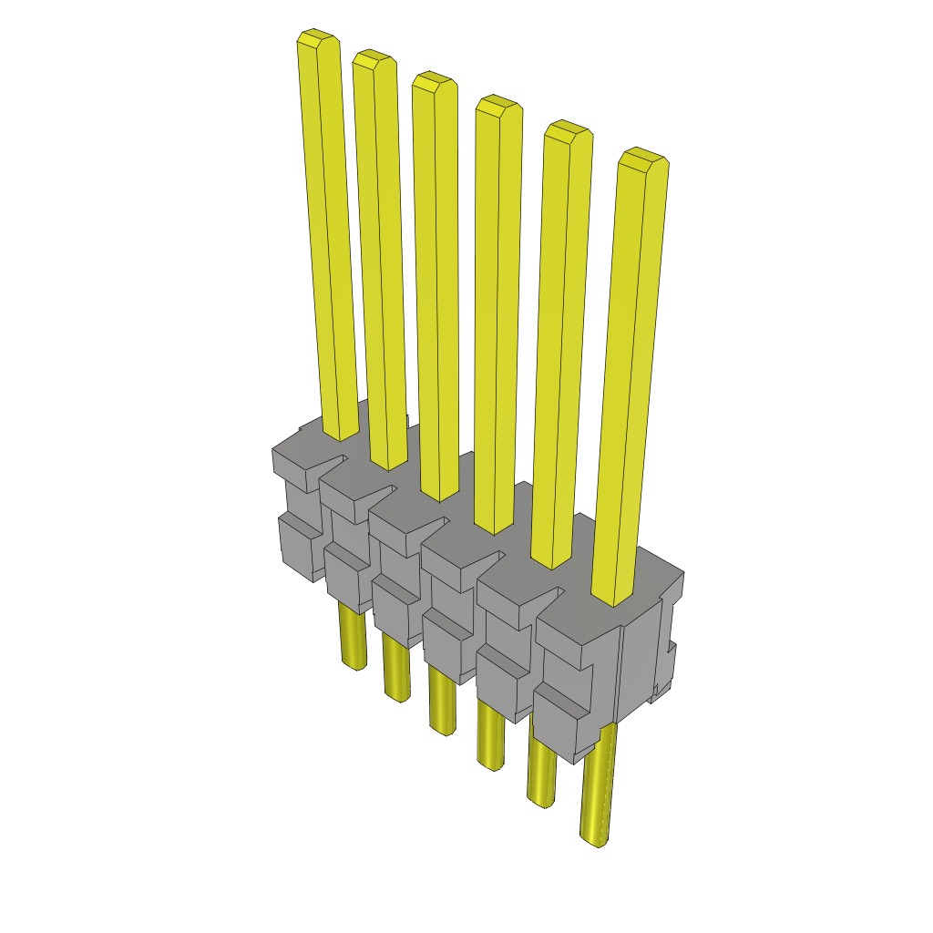 Samtec-TMS-106-53-S-S Connector Headers and PCB Receptacles Conn Unshrouded Header HDR 6 POS 1.27mm Solder ST Top Entry Thru-Hole Bulk
