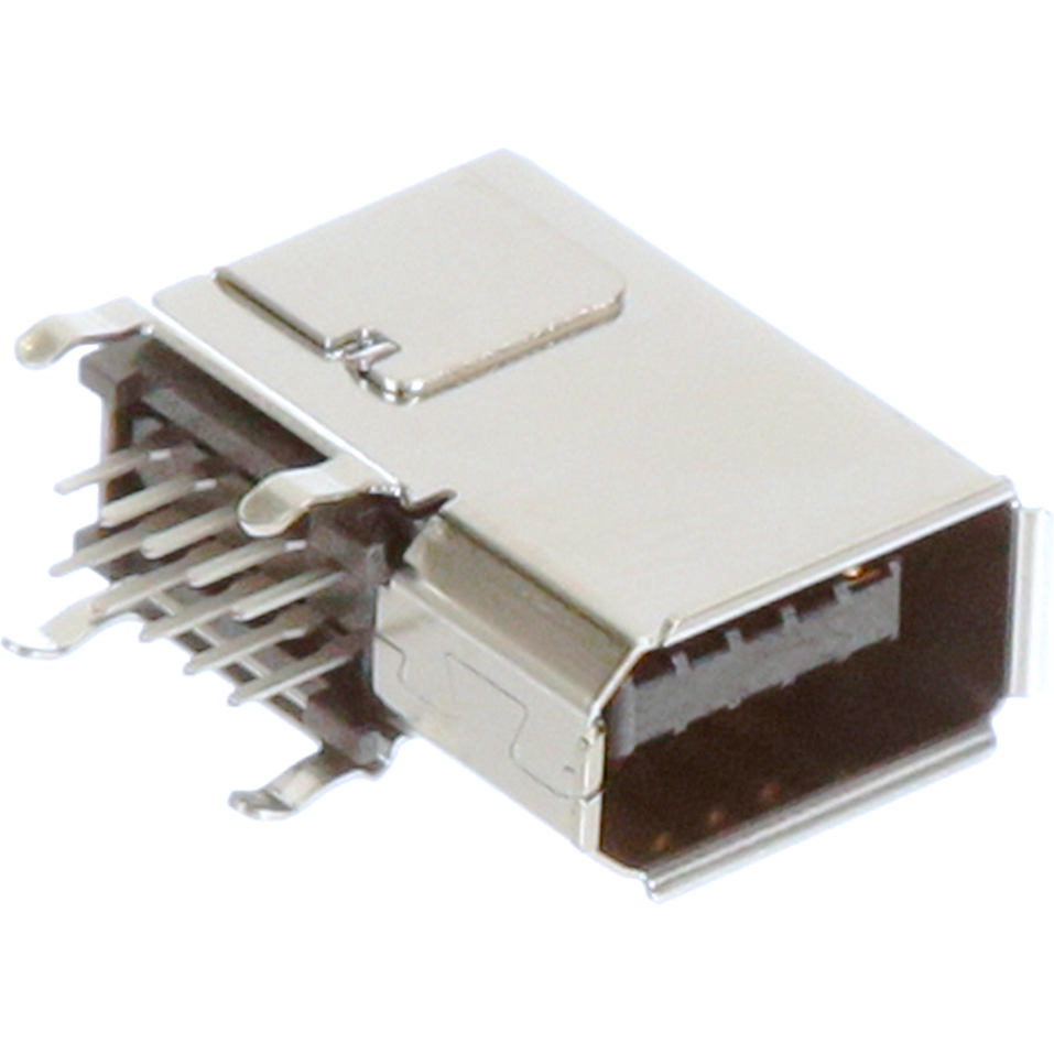 Molex-55445-1029 接口连接器 Conn IEEE 1394 F 10 POS 2mm Solder RA Thru-Hole 10 Terminal 1 Port Tray