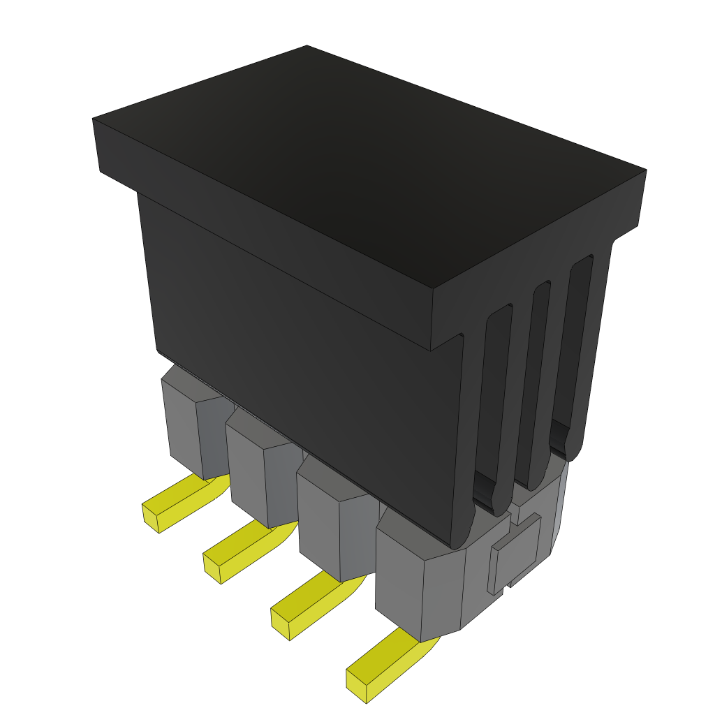 Samtec-TSM-104-01-L-DV-008-P-TR 连接器插头及 PCB 插座 Conn Unshrouded Header HDR 8 POS 2.54mm Solder ST Top Entry SMD T/R
