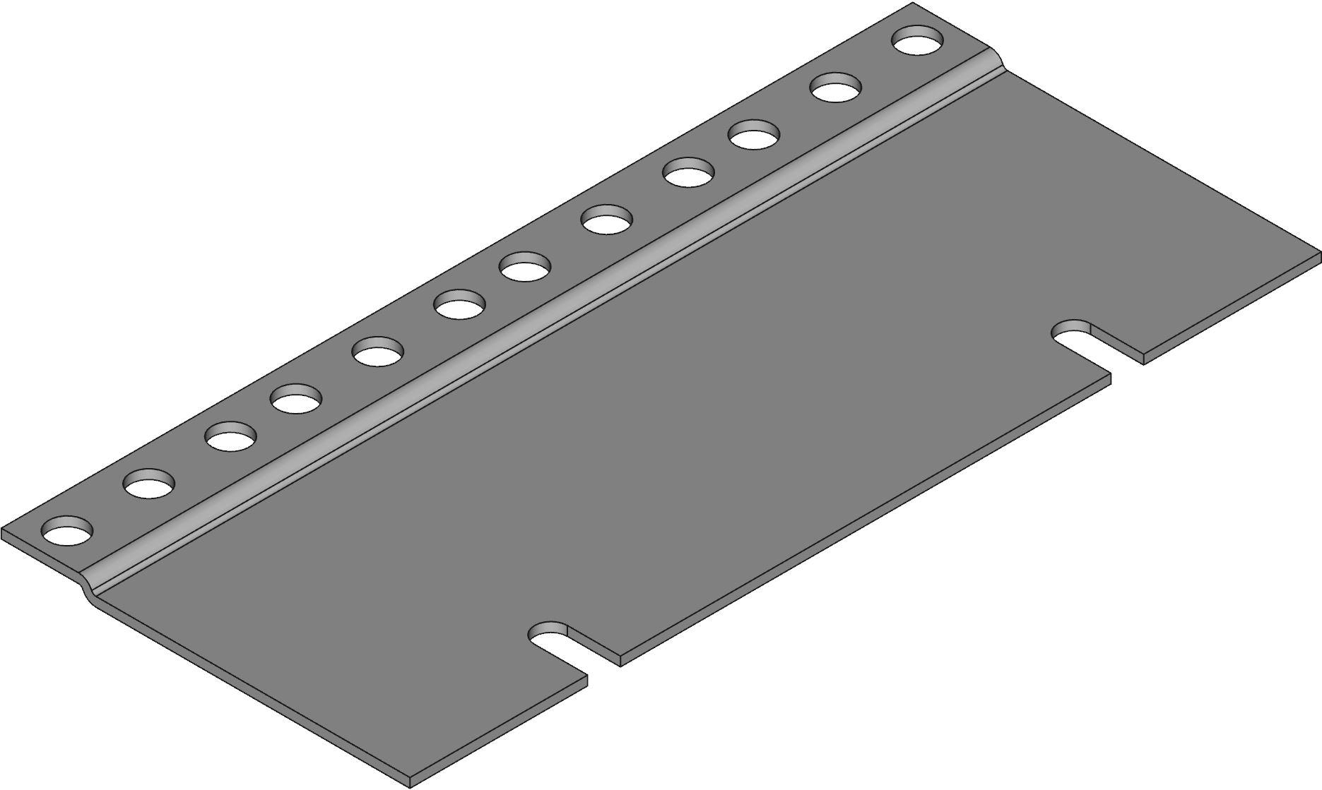 Hammond Manufacturing-PBAS19007LG2 null Steel Rack Rail Reducer Panel, Light Gray