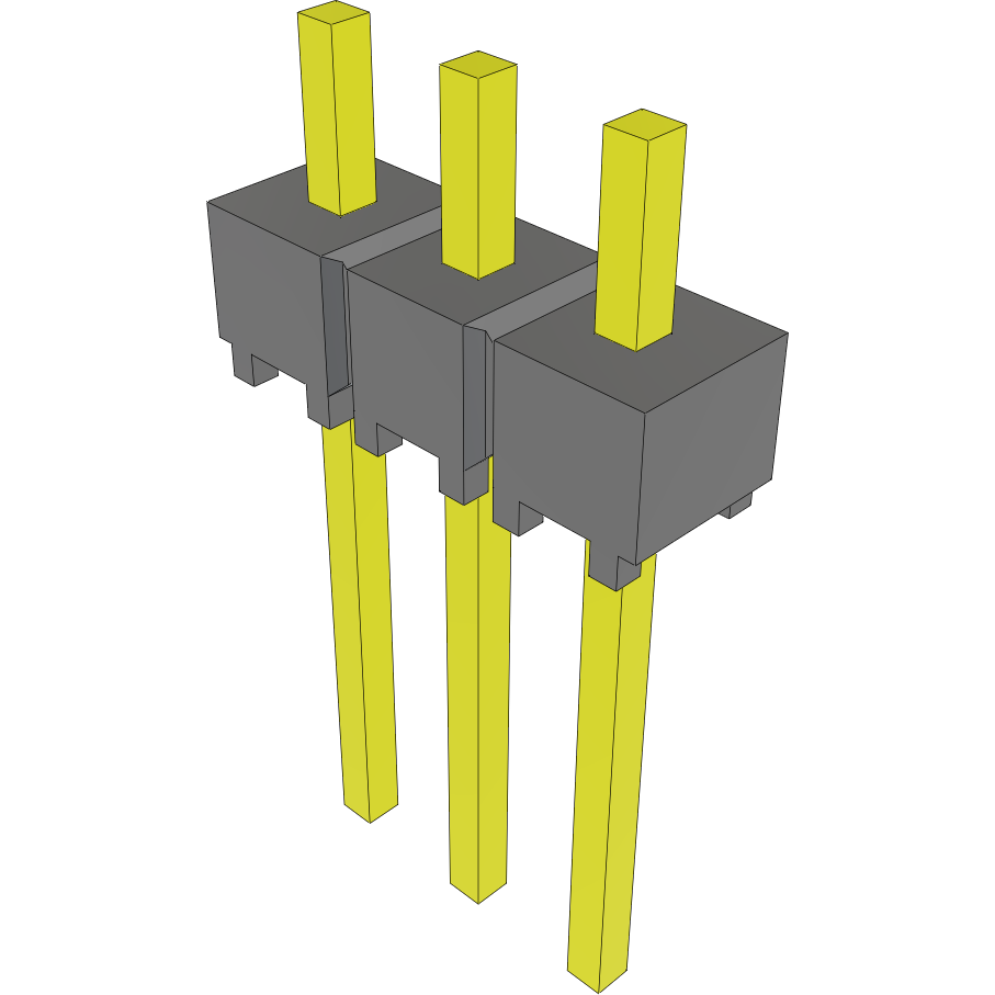 Samtec-MTSW-103-08-S-S-100 Connector Headers and PCB Receptacles Conn Unshrouded Header HDR 3 POS 2.54mm Solder ST Top Entry Thru-Hole Bulk