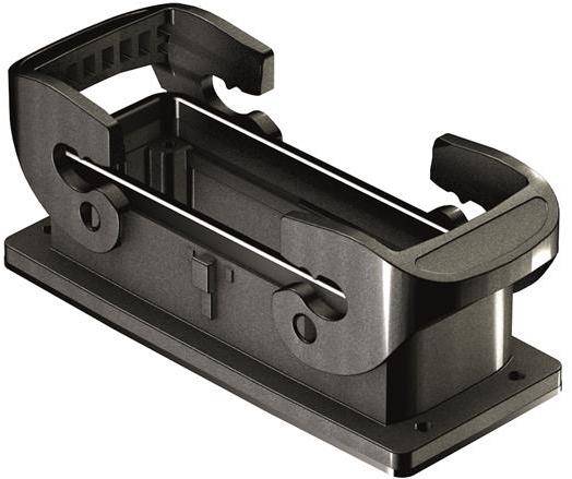 HARTING Technology Group-19430240320 Backshells Panel Mount Housing 180° 24/B Shell Size Glass Fibre Reinforced Polyamide Double Lock Han-Eco®