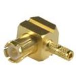 Conn MCX 0Hz to 6GHz 50Ohm Crimp/Solder RA Cable Mount PL Gold Single