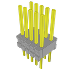 Conn Unshrouded Header HDR 10 POS 1.27mm Solder ST Top Entry Thru-Hole Bulk