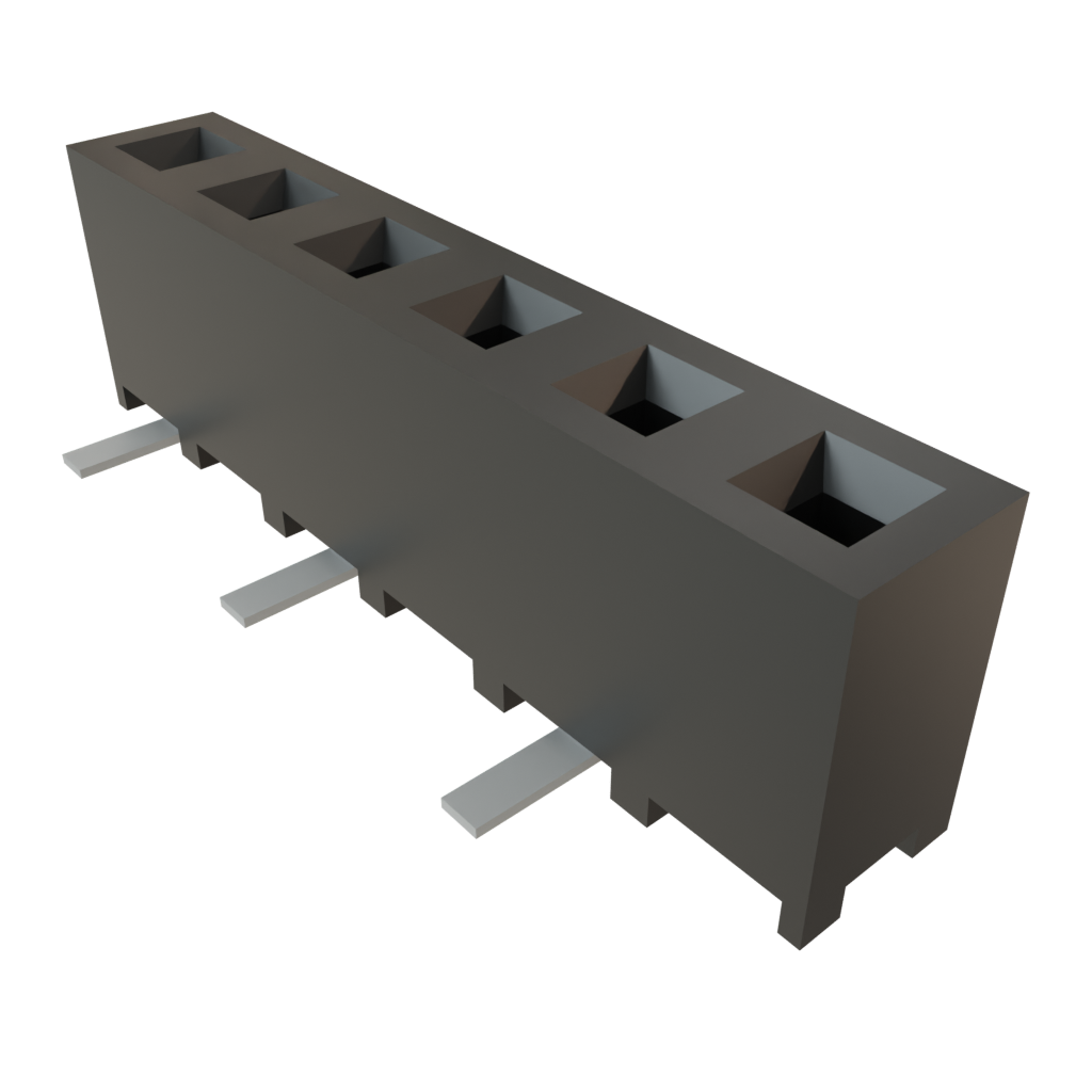 Samtec-SMM-106-02-S-S Steckverbinderleisten und Leiterplattenbuchsen Conn Socket Strip SKT 6 POS 2mm Solder ST Top Entry SMD TIGER EYE™ Tube