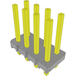 Conn Unshrouded Header HDR 8 POS 2.54mm Solder ST Top Entry Thru-Hole Bulk